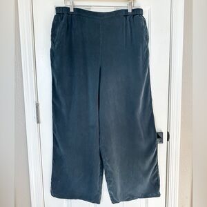 Quince Silk Pull-On Style Pants Dark Grey Women’s - Size XLarge